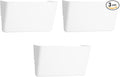 EASEPRES 3 Pack White Plastic Single Pocket Hanging File Organizer, Wall Mount Paper Mails Magazines Holder, Mounted Folder Bins for Office School and Home, 12.99x4.13x7.48 inches
