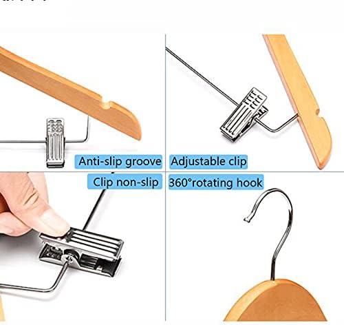 Trousers Hangers Wood Clothing Hangers Multifunctional Clothes Hangers Pants Hangers Skirt Hangers Space Saving Clothes 