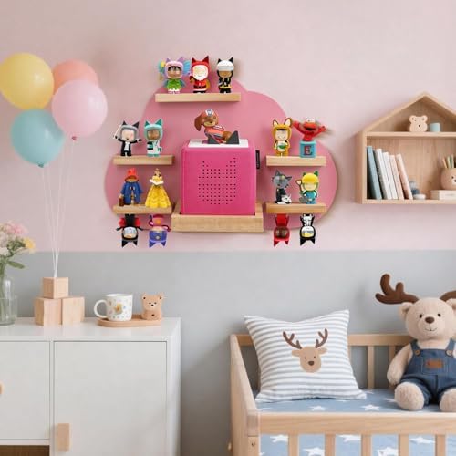 Cloud Tonie Shelf Compatible Toniebox 2 and 1,Pink Tonie Storage