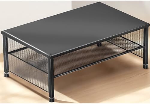 ECOLOVI 2-Tier Computer Monitor Stand Riser, Printer & Laptop Stand, Office Desk Accessories, Workspace Desk Organizer f