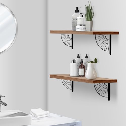 Z Metnal Mid Century Modern Shelf Brackets, Brushed Black Shelves Bracket, Wall Decor, Modern Shelving Bracket for DIY F