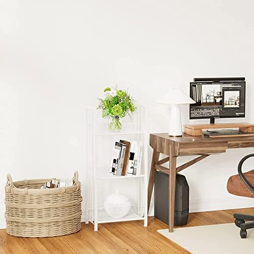 Bookshelf Storage Shelf Small Bookcase Freestanding Storage Stand for Living Room, Bedroom, Kitchen Rust Resistance, Eas