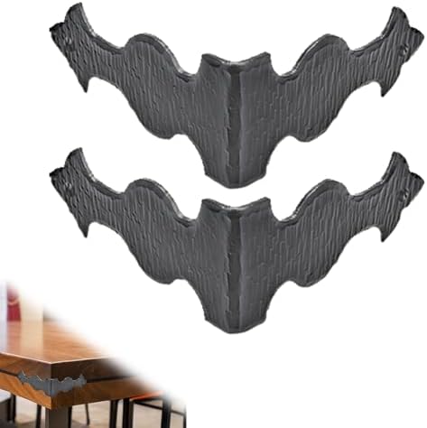 2 Pack - 5" Metal Corner Bracket for Furniture - Black - Handmade Decorative Corner Braces - Rustic Metal Corner Bracket