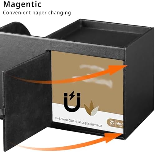 PU Leather Square Tissue Box Cover with Storage Tray,Cube Tissue Box Holder