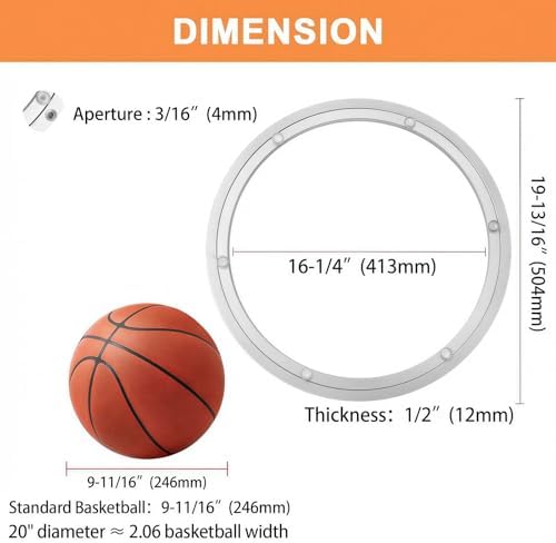 TamBee 20 Inch Lazy Susan Hardware Aluminum Bearing Metal Rotating Turntable Bearing Swivel Plate Hardware Lazy Susan Be