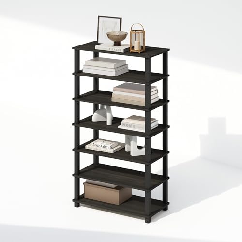 Furinno Turn-N-Tube Storage Shelves Set of 2, 4-Tier Stackable Standing Shelf, Open Corner Shelf, for Organization and S