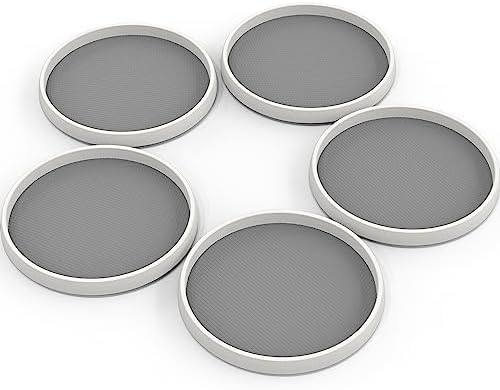 Simple Houseware 12-Inch Lazy Susan Spice Organizer Rotating Tray, 5-Pack