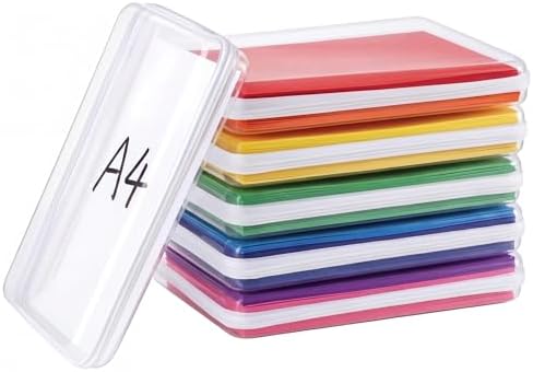 CoiiJoii 6PCS X-Large A4-Size Clear Hard Shell Zippered Case, Diaper Bag Organizing Pouches, Waterproof Cosmetic Bag, St