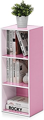 Furinno LUDER Book Shelf, 3-Cube Bookshelf, Bookcase with Open Shelves, 9.3 x 12 x 31.5, Easy Assembly, for Living Room,