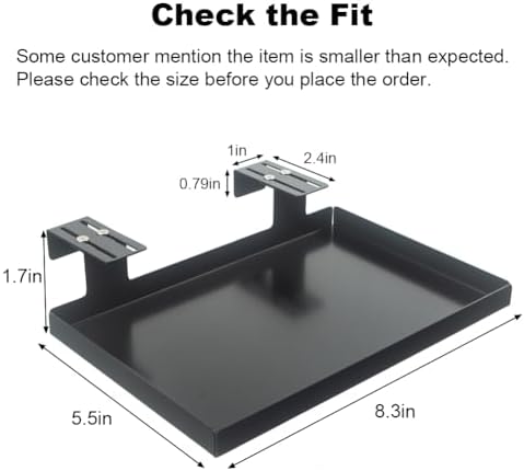 Office Cubicle Shelf - 8.3'' x 5.5'' x 1.7'' Storage Organizer Floating Corner Rack Hanging Shelf Adjustable Home Office
