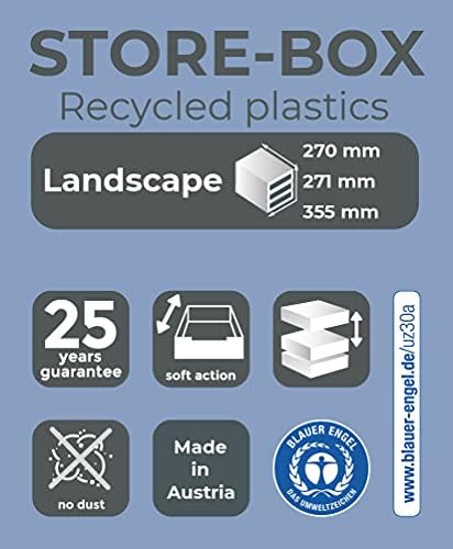 Exacompta - Ref 305798D - Iderama Collection - Sorter Horizon 5 Sections - 270 x 355 x 271mm in Size, Suitable for Landscape A4+ Documents - Black/Harlequin