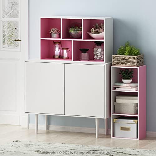 Furinno LUDER Book Shelf, 3-Cube Bookshelf, Bookcase with Open Shelves, 9.3 x 12 x 31.5, Easy Assembly, for Living Room,