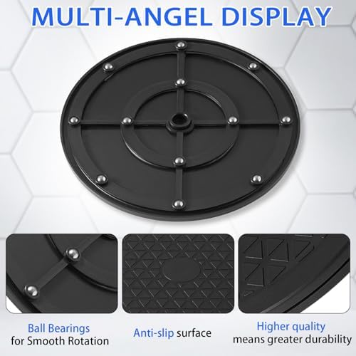 1 Pack 12 Inch Lazy Susan Turntable Heavy Duty Rotating Platform Smooth 360 Swivel for Tabletop, Monitor, Crafts, and TV