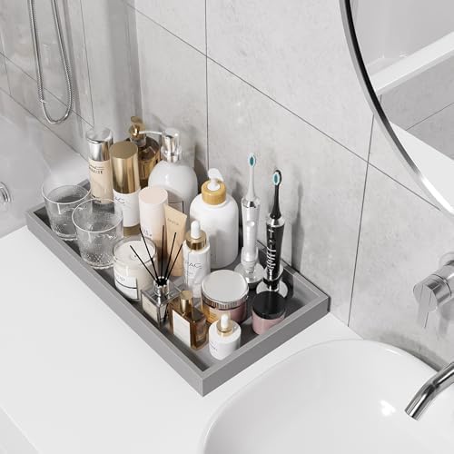 ZHWS Bathroom Vanity Tray for Countertop Perfume Makeup Jewelry Candle Decor, Kitchen Tray for Soap Dispenser Spice Salt