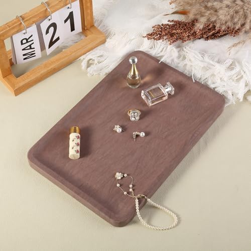 Karibiber Marble Vanity Tray, 11.8in Sandstone Bathroom Kitchen Tray for Countertop, Decorative Dresser Organizer, Perfu