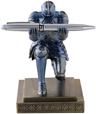 Knight Pen Holder Desk Organizers and Accessories as Gift Blue