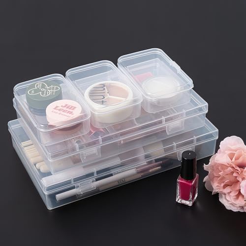 LJY 20 Clear Plastic Boxes, 3 Sizes for Hardware