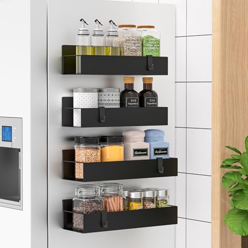 HuggieGems Magnetic Water Bottle Holder for Refrigerator, Cup Holder Organizer for Stanley and Tumbler for Kitchen, 4 Pa