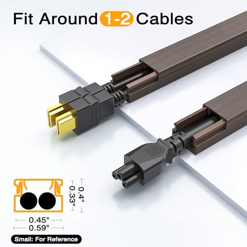 Delamu 157in Cord Covers for Wires on Wall, One-Cord Cord Hider, TV Cord Hider for Wall Mounted TV, Wire Hider Wire Cove