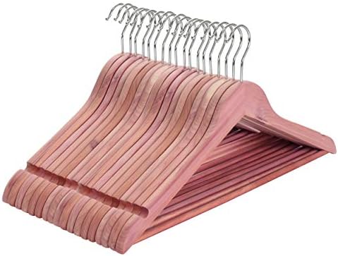 TOPIA HANGER American Red Cedar Wooden Clothes Hangers for Closet 18 Pack