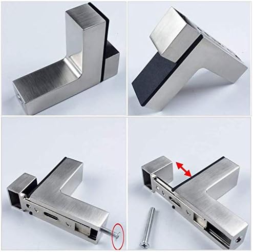 AWEN Solid Metal Adjustable Wood/Glass Shelf Bracket Wall Mount, Shelf Holders，3-28mm Thick Adjustable Shelf Bracket, 25