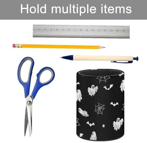Halloween Spider Web Ghost Pen Holder Pencil Cup for Desk Organizer