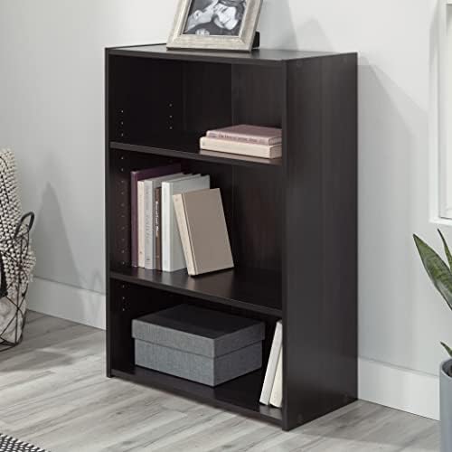 Sauder Beginnings 3-Shelf Bookcase, Bookshelf with Adjustable Storage Shelves, in Med Wood Finish