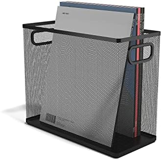 TRU RED Wire Mesh File Organizer, Large Single-Compartment, Black