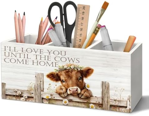 Highland Cow Gifts Pen Holder Organizer for Desk Accessories