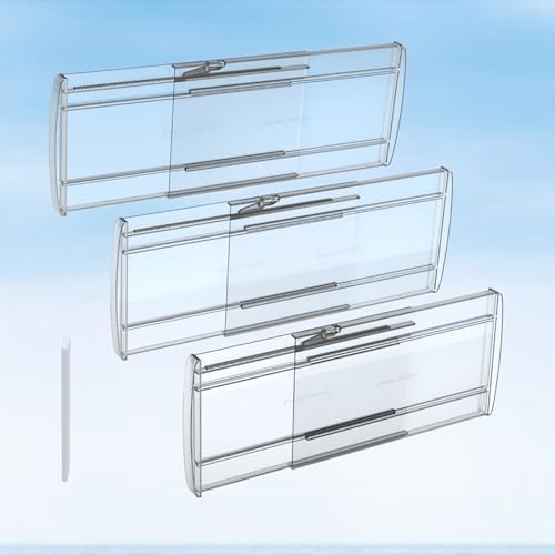 3 Pack 6" High Clear Adjustable Drawer Dividers Clothes,Expandable 12-20"