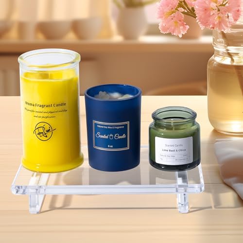 Chivalral Acrylic Soap Dish Large 9x5.9x1.5 Inch Countertop Organizer,1Pack