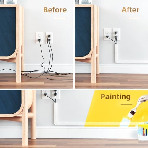 Delamu Cord Hider Wall, 85in Cord Covers for 3-4 Wires on Wall, Cable Hider Wire Hiders Wire Covers for TV Cords on Wall