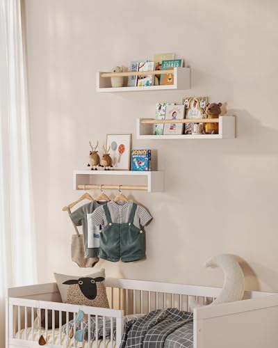 G&W Gruwald Nursery Book Shelves, Set of 3, Wall Bookshelf, Book Shelf for Kids Rooms, Wall Book Shelves for Bedroom Kids, Floating Shelf, Nursery Decor