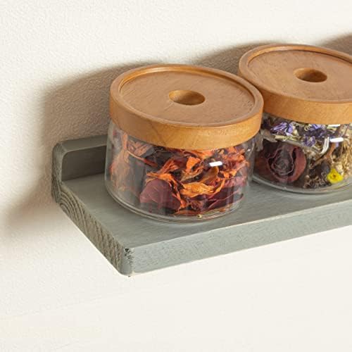 Freezing point Floating Shelves for Wall Set of 2 Natural Wood 16Inch Wall Shelf Decor Plant Display Collectibles Mounte