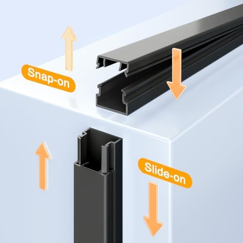 Delamu 157in Cord Covers for Wires on Wall, Cord Hider for 1 Cord, Paintable Cable Hider, Cable Management Wire Covers f