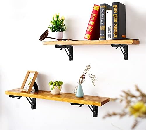 Sumnacon 2 Pcs 14 Inch Folding Shelf Brackets Metal Table Shelf Hinges