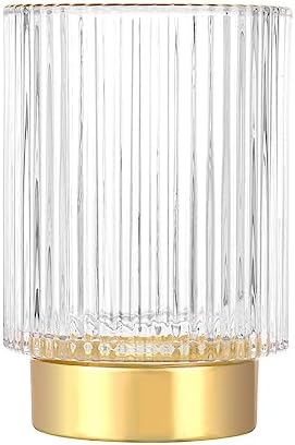 DASITON Makeup Brush holder Organizer,Crystal Cosmetic Makeup Brush Glass Brushes Storage Holder, Vintage Make Up Brush 