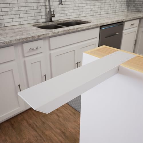 The Original Granite Bracket Knee Wall Countertop Support Bracket (Industrial - White, 12 Inches)