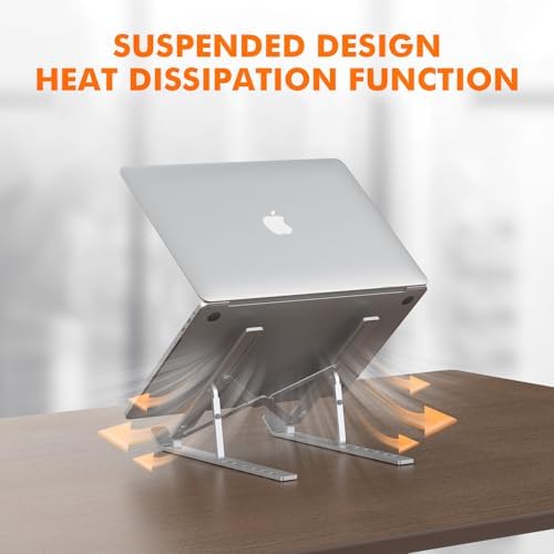 GRIFEMA Laptop Stand for Desk, Aluminum Laptop Riser 7-Angle Adjustable