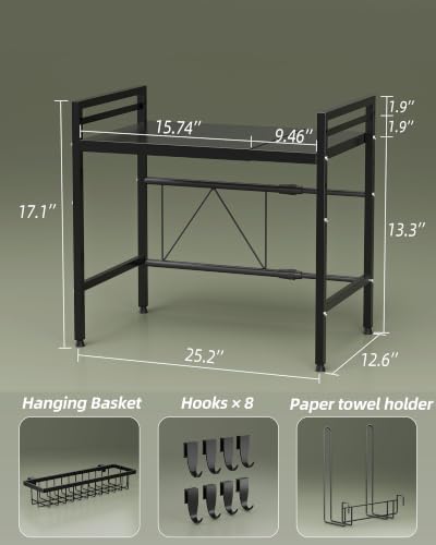 NETEL 2 Tier Expandable Microwave Stand countertop,Microwave Oven Rack