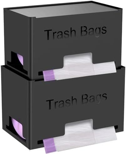 STWWO 2-Pack Trash Bag Holder Dispenser, Stackable Garbage Bag Dispenser
