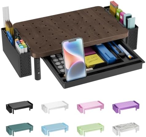 WALI Computer Monitor Stand with Storage and Pen Holder