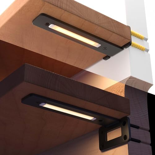 LEOPO Openwork 8 Inch 4-Pack Shelf Brackets, 1/5'' Thick Shelf Support
