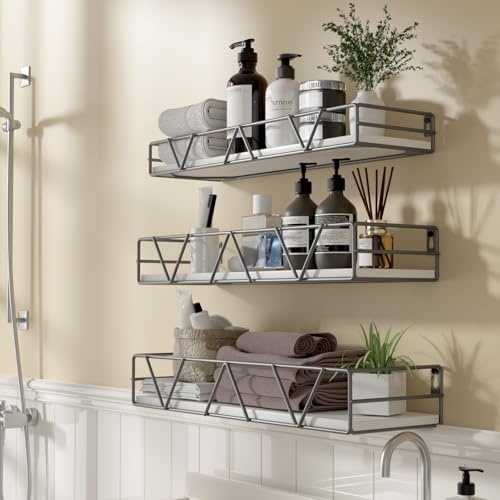 Floating Shelves Set of 3, Wood Wall Shelf, Farmhouse Shelf for Bedroom
