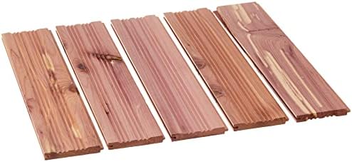Household Essentials 5‑Piece Cedar Fresh Cedar Drawer Liners, Smooth and Milled Siding