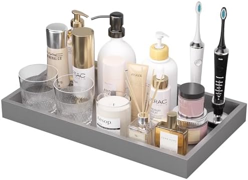 ZHWS Bathroom Vanity Tray for Countertop Perfume Makeup Jewelry Candle Decor, Kitchen Tray for Soap Dispenser Spice Salt