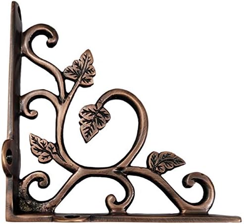 Adonai Hardware Meshezaheel Brass Decorative Shelf Bracket (Supplied as 2 Pieces per Pack) - Antique Copper