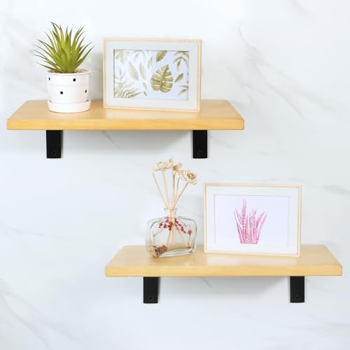 Alise 4Pcs Black Heavy-Duty L-Shaped Floating Shelf Wall Brackets