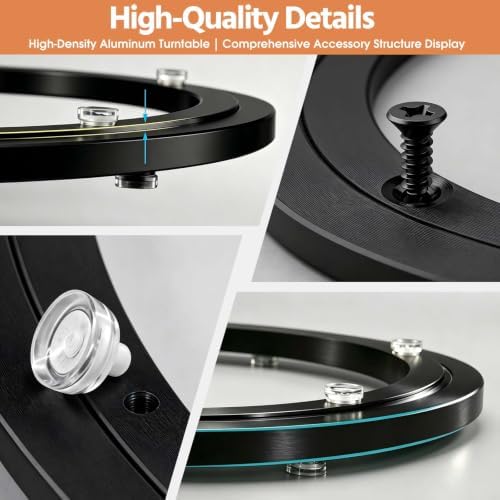Lazy Susan Hardware 12" Heavy Duty Black Turntable Bearing Swivel Base Kit