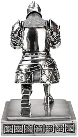 King's Guard Knight Pen Holder with a Letter Opener Desk Organizers Silver